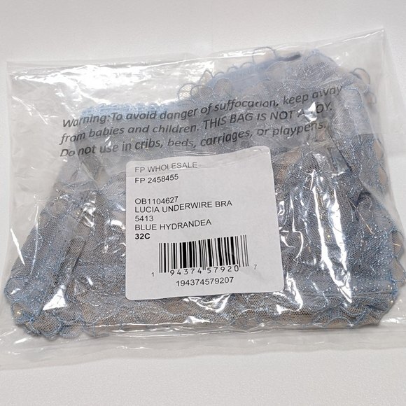 NWT Free People Lucia Underwire Bra Blue - Picture 12 of 12